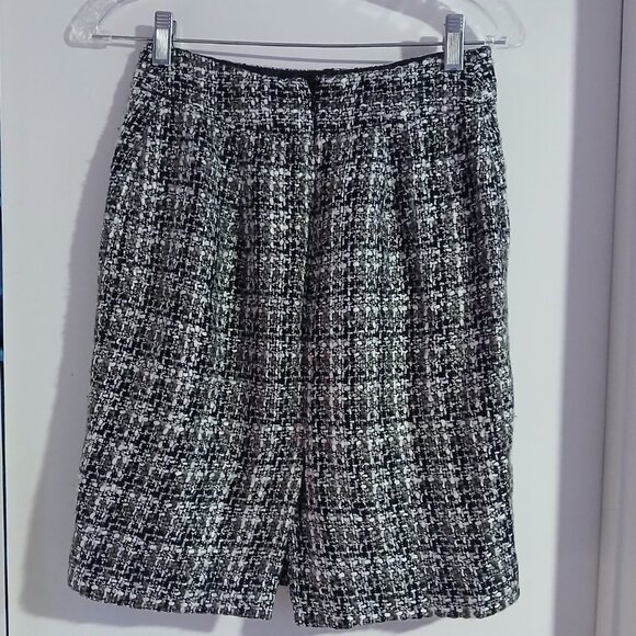 Banana Republic Women's Tweed Pencil Skirt Woven Pattern SZ 2 - Picture 6 of 9